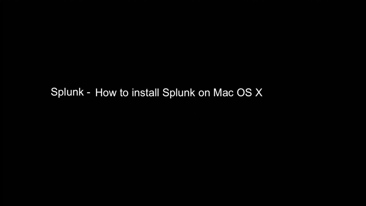 splunk universal forwarder install for mac