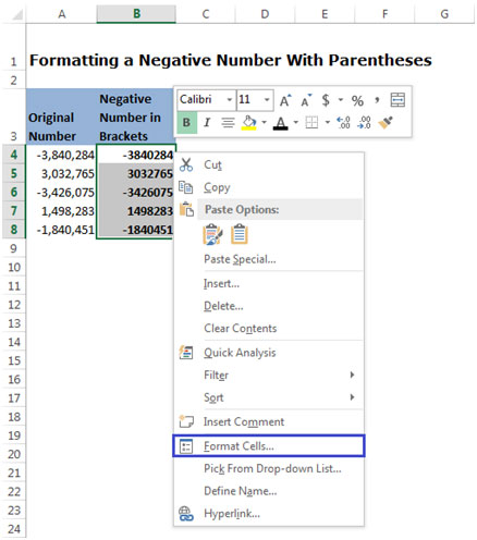 excel for mac making negative numbers in parentheses
